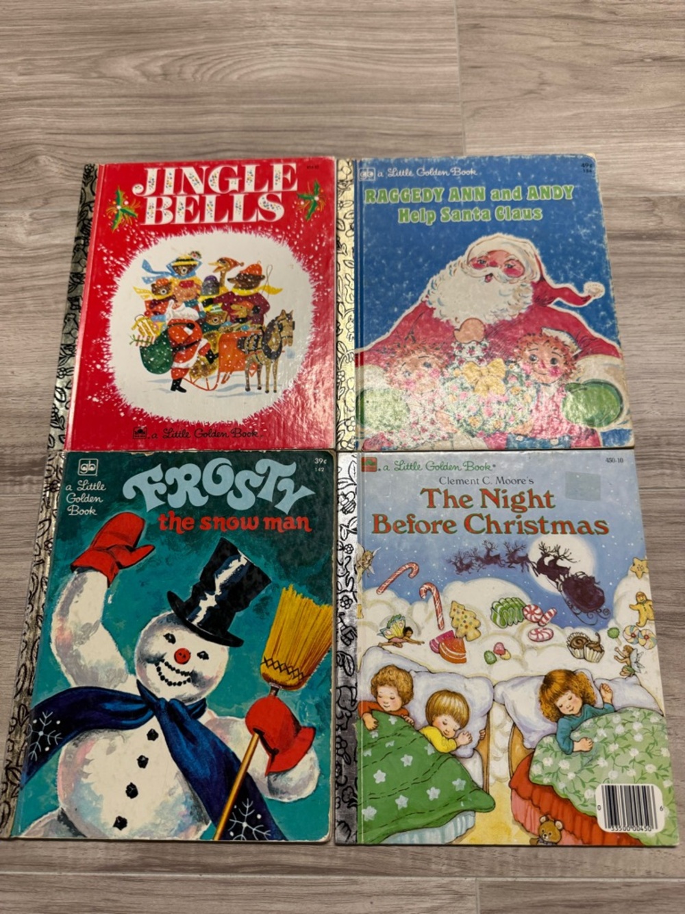 Vintage Set of 4 Little Golden Books - Christmas Classics Rare